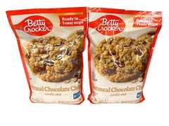 Betty Crocker Oatmeal Chocolate Chip Cookie Mix 17.5 oz (2 Pack)
