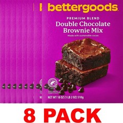 bettergoods Premium Blend Double Chocolate Brownie Mix 18 oz Box – 8 PACK