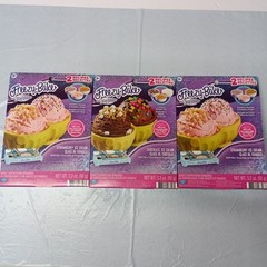 Freezy Bake by Easy Bake Ice Cream Mix Lot (2) Strawberry & (1) Chocolate Refill