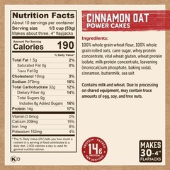 KODIAK Protein Power Cakes CINNAMON OAT Pancake Flapjack & Waffle Mix 20 oz Box