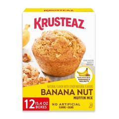 Krusteaz Banana Nut Muffin Mix, Made With Real Bananas and Walnuts, Pack of 12