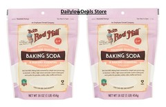 2 PACK – Bob’s Red Mill Baking Soda Gluten Free 16 Oz (Total 32 Oz) EXP: 06/2025