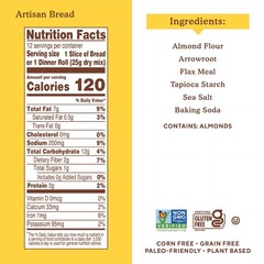 Almond Flour Artisan Bread Mix – Gluten Free, Paleo, Plant Based, 10.4 oz, 3 …