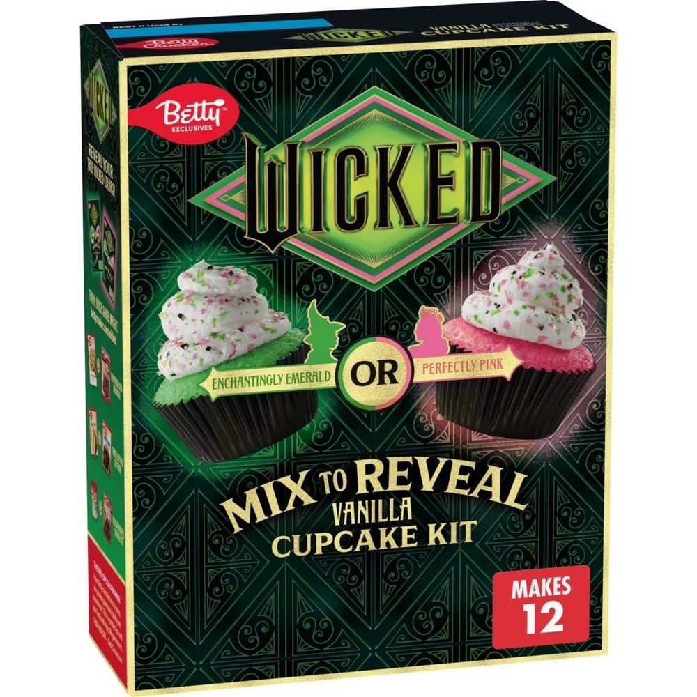 Wicked for Good Vanilla Cupcake Color Changing Mix Reveals 12 Cups Betty Crocker