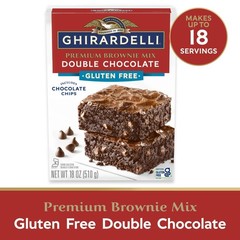 Ghirardelli PREMIUM DOUBLE CHOCOLATE Chips Brownie Mix 18 oz Box – 8 PACK