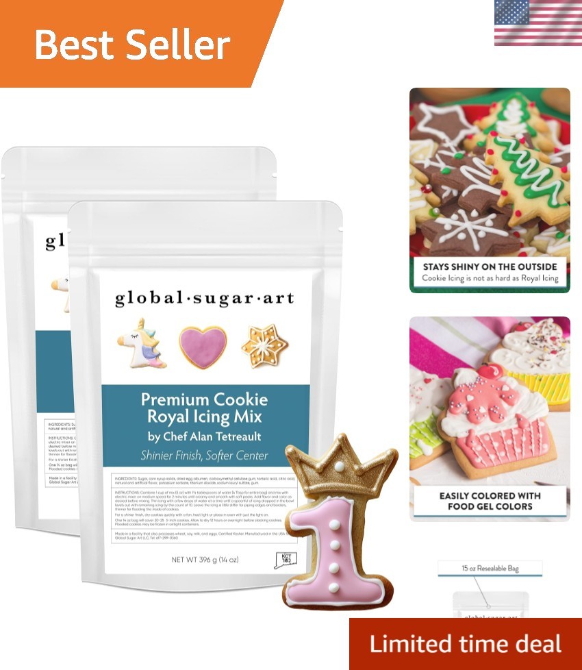 Create Beautiful Cookies with Royal Icing Mix | 2-Pack by Chef Tetreault