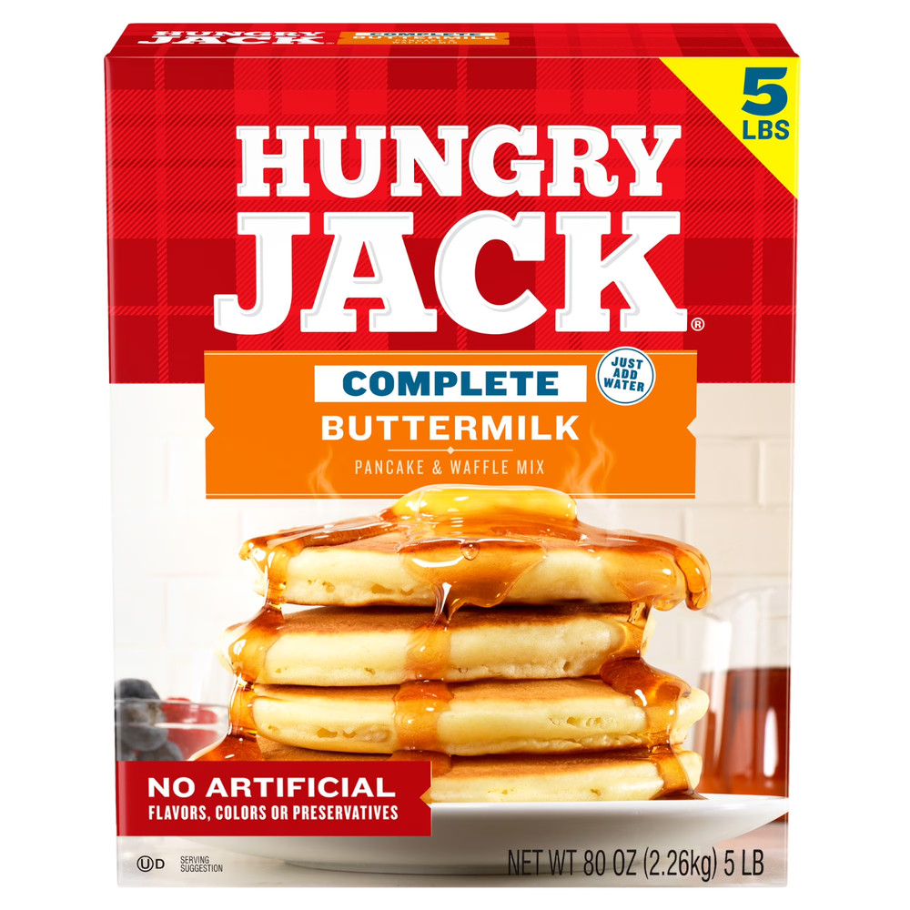 Hungry Jack complete Buttermilk Pancake Mix & waffle Mix 5 Lb Box……..