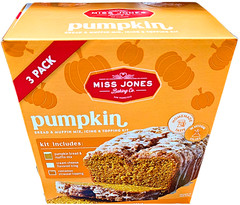 Miss Jones Pumpkin Bread Mix 3 x 15 Ounce Bags EXP 07/2027