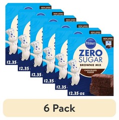 6 Pack Zero Sugar Chocolate Fudge Flavored Brownie Mix 12.35 Oz Box