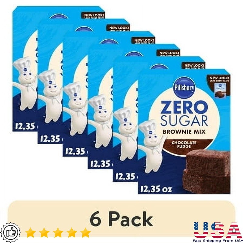 Zero Sugar Chocolate Fudge Brownie Mix Sugar Free Dessert Baking Mix 12.35 Oz US