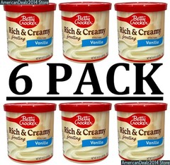 6 PACK – Betty Crocker Vanilla Rich & Creamy Frosting 16 oz (Total 96 oz)