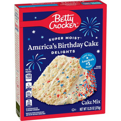 Betty Crocker Super Moist Delights Cake Mix, America’s Birthday Cake, 13.25 oz
