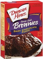 Duncan Hines Dark Chocolate Brownie Mix – Rich, Chewy Fudge Delight – 2 Boxes