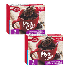 Betty Crocker Mug Cake Hot Fudge Double Chocolate Brownie 294g Mix (2 Packs)