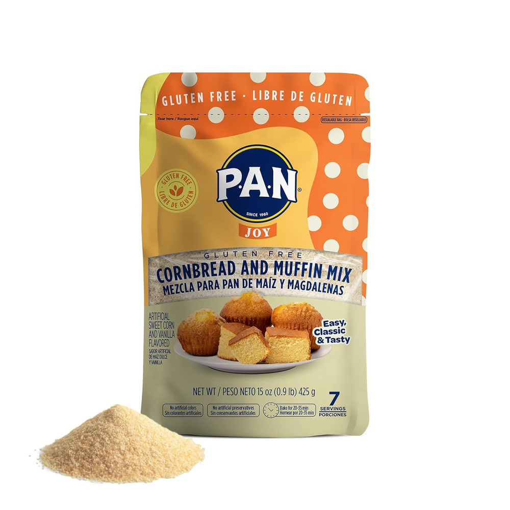P.A.N Cornbread and Muffin Mix – Gluten Free Baking Mix 0.9 Lb. (6 Pack)