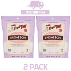 2 PACK Bob’s Red Mill Baking Soda Gluten Free 16 Oz (Total 32 Oz) EXP: 06/2026