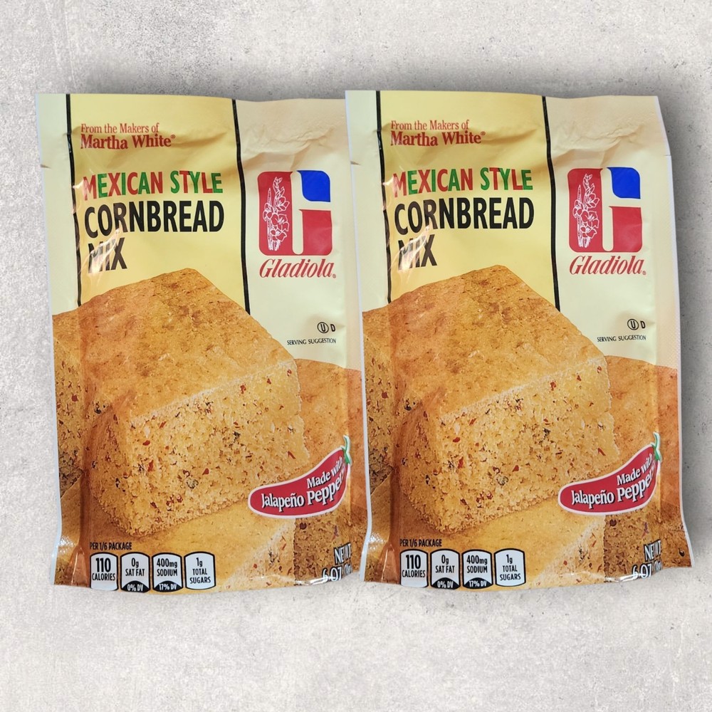 Martha White – Mexican Style Cornbread Or Muffin Mixs (2-6oz pk.) Lot Two Pkg