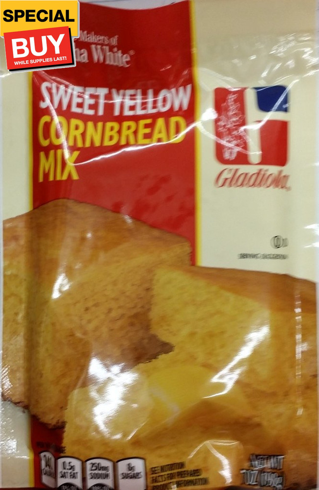 Gladiola Sweet Yellow Cornbread Mix 6 Oz (Pack of 6)
