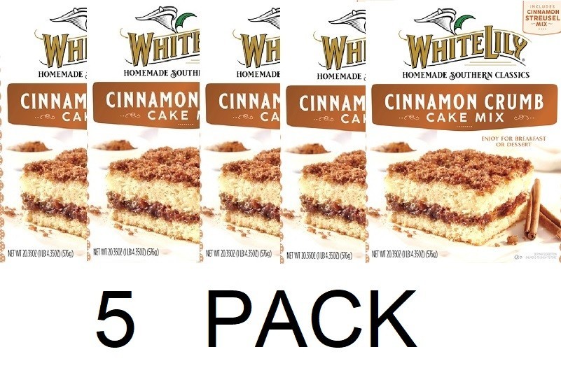 White Lily Cinnamon Crumb Cake Mix 20.35 oz Box – 5 PACK