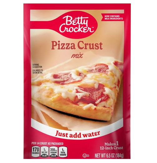 Betty Crocker Pizza Crust Mix (Pack of 2) 6.5 oz Bags