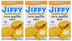 Jiffy Honey Corn Muffin Mix (Pack of 3) 8.5 Ounce Boxes