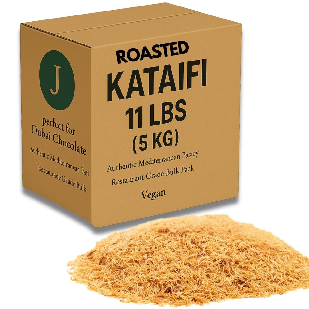Roasted Kataifi Shredded Fillo Dough 5kg 11 lbs – PreToasted Kadayif for Duba…