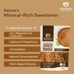 Maharishi Ayurveda Organic Jaggery Powder Pure Sugarcane Gur 500g