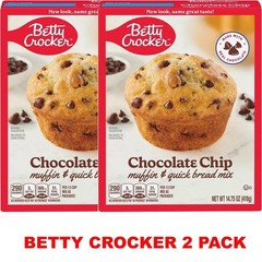 Betty Crocker CHOCOLATE Chip Muffin & Quick Bread Mix 14.7 oz Box – 2 PACK