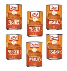 Libby’s 100% Pure Pumpkin Puree – 6 Pack (15 oz Cans) | All-Natural, Non-GMO