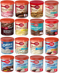 2 Betty Crocker Frosting Cherry Chocolate Coconut Hershey Rainbow Whipped Cheese