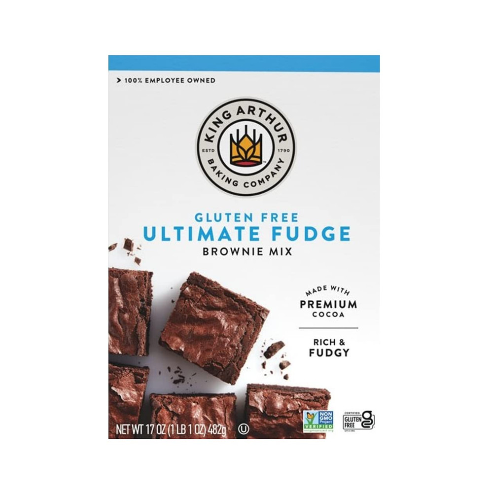 King Arthur Gluten Free Fudge Brownie Mix Rich Chocolatey Celiac Kosher 17 Oz