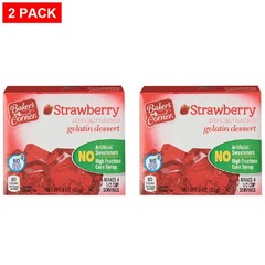Baker’s Corner Strawberry Gelatin Mix, 3 oz – Pack of 2