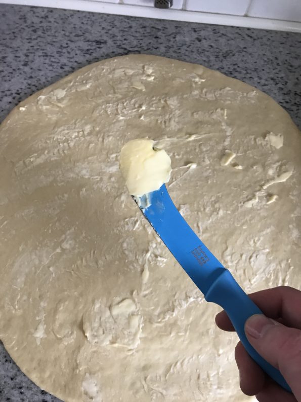 Well buttered dough