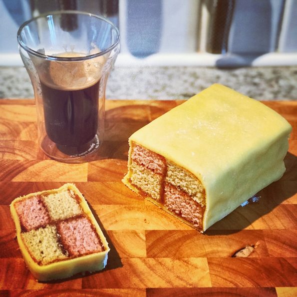 Battenberg with coffee - win!